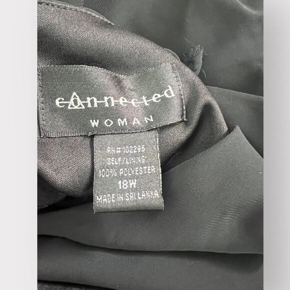 Connected Apparel | Woman’s Black Sleeveless Dress | Ruched Waist | Size 18W - Picture 5 of 6